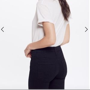 Mother High Waisted Looker black jeans cropped 32